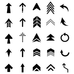 Aufkleber - Set of custom arrow icons. Vector set of icons representing arrows.