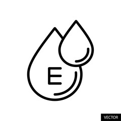 Aufkleber - Vitamin E vector icon in line style design for website, app, UI, isolated on white background. Editable stroke. Vector illustration.