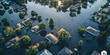 © YuDwi Studio - Aerial View of Flooded Residential Area Affected by Natural Disaster