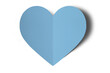 © คเณศ จันทร์งาม - Light blue origami paper hearts isolated on transparent background.