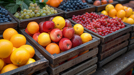 Wall Mural - fruits and vegetables at the market