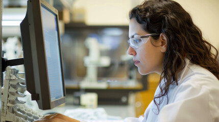 Poster - Innovative Engineer Creating 3D Model on Computer in Modern Laboratory