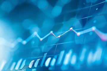 Poster - Abstract Blue Graph with Bokeh