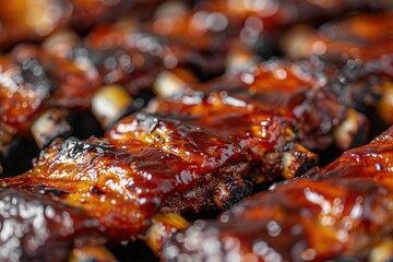 Wall Mural - Barbecued spareribs 