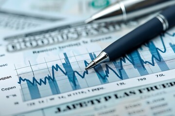 Poster - Financial Analysis with Pen and Graph