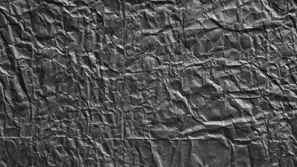 Wall Mural - Dark grey crumpled bumpy paper texture