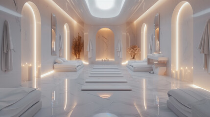 Wall Mural - interior of a clean spa club