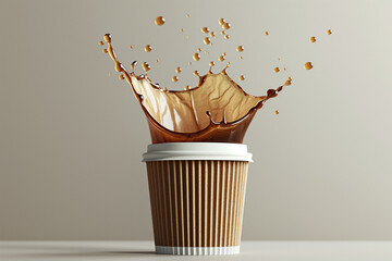 coffee cup with splash