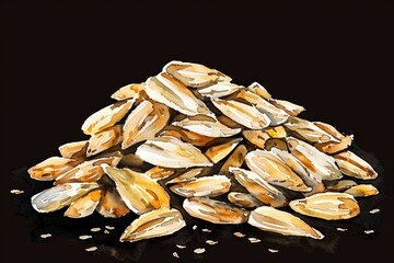 Poster - A collection of dried fruits sits on a table, great for a food display or still life composition