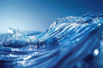 Poster - A detailed view of an ocean wave's surface, ideal for use in travel or nature-related contexts