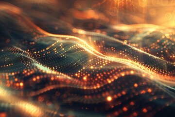 Poster - A blurred image of a wave of light
