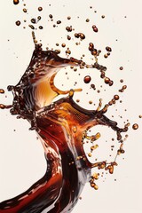 Poster - A close-up shot of a splash of liquid on a white surface, perfect for illustrating accidents or mishaps