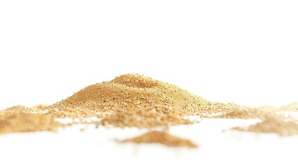 Poster - A small mound of sand sits atop a clean white surface, possibly in a studio setting or as a decorative element