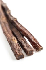 Poster - A detailed view of various sticks arranged on a clean white surface