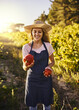 © Stratford/peopleimages.com - Vegetables, woman and farmer in countryside for health, nutrition and sustainable diet. Sunshine, red pepper and happy for gardening, agriculture and vegan or eco friendly food and growth in nature