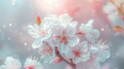 Poster - A detailed view of colorful flowers, perfect for decorating or illustration purposes