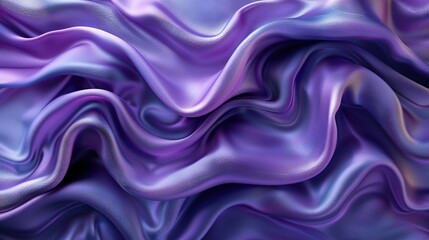 Wall Mural -   A close-up image of a purple fabric with wavy patterns on both sides