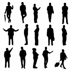 Man and Women Silhouette Vector Collection