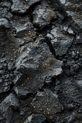 Sticker - A close-up shot of a pile of black rocks