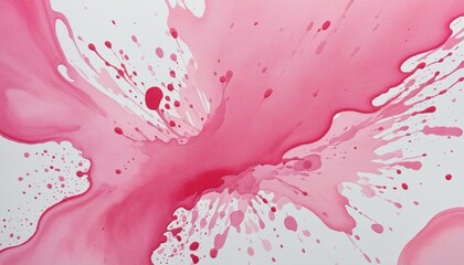 Wall Mural - vibrant abstract watercolor painting with transparent splashes and stains, isolated on white backgro