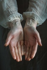Poster - A person extends their hands, seeking something or someone