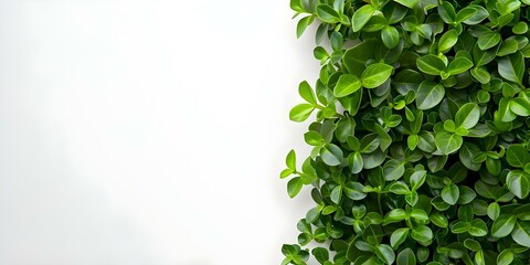 Wall Mural - Square plants wall for vertical garden on white background. Concept Vertical Garden, Square Plants, White Background