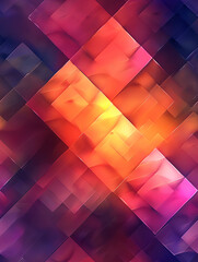 Poster - Abstract geometric background forming a colorful square pattern