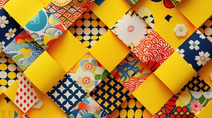 Poster - A close-up view of a bunch of colorful papers, great for use in education, office or creative projects