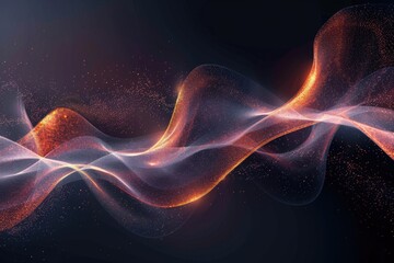 Poster - A wispy wave of smoke suspended in mid-air, abstract and surreal