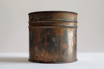 Poster - A metallic storage container sitting on a table