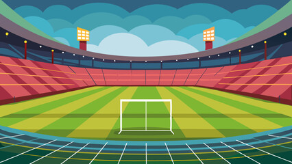 Wall Mural - field with stadium