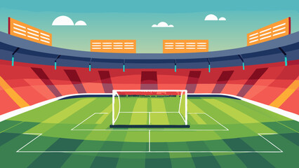 Wall Mural - field with stadium