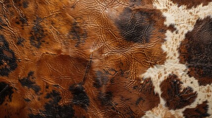 Poster - Authentic vintage cowhide background with unique texture