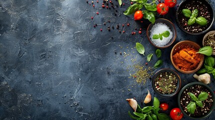 Wall Mural - Multicultural Culinary Treasures:A Vibrant Collection of Diverse Dishes Arranged on a Studio Backdrop,Offering a Captivating Canvas for Advertising and Promotional Campaigns.
