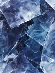 Aufkleber - Closeup of broken ice sheets creating an abstract pattern