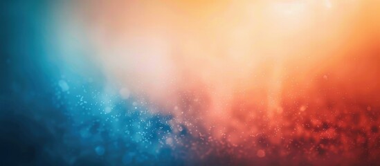 Wall Mural - abstract background with blue and orange bokeh lights. ai.