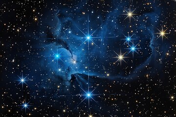 Wall Mural - a cluster of stars forming a constellation that depicts cooperation