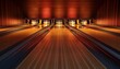 © gearstd - A striking image of a bowling alley with vibrant lights illuminating the pins and lanes, creating a welcoming atmosphere for players.
