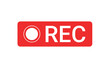 © Sawaira - Recording sign icon. Red logo camera video recording symbol, rec icon