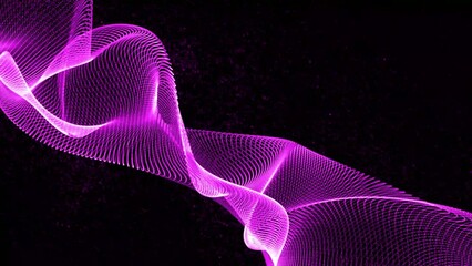 Aufkleber - abstract mir purple wave isolated on the black background.