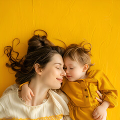 Canvas Print - mother and her son in a special moment