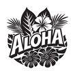 © дима селиванов - Aloha text and logo.Hand drawn vector illustration