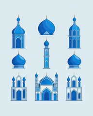 Wall Mural - mosque vector design illustration. Mosque icon sign symbol