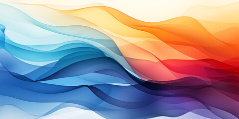Wall Mural - Abstract background with soft waves in pink and blue colors
