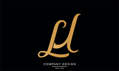 LU, UL Abstract Letters Logo Monogram Design Font Icon Vector Initials