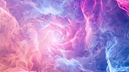 Wall Mural - Abstract Swirling Pastel Clouds, Background Image in Pink, Purple and Blue Hues