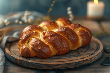 Canvas Print - Bread on cutting board