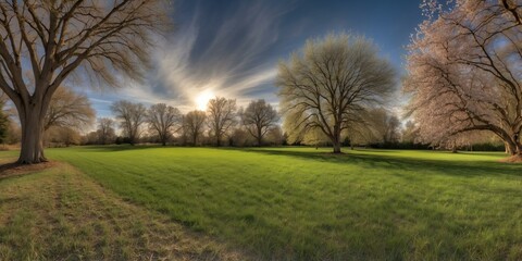 Wall Mural - spring photo of a beautiful wide format image of a cou background