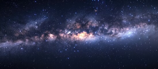 Wall Mural - Night sky filled with stars and the Milky Way galaxy as the backdrop