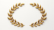 © madu - Golden laurel wreath symbol on a white background.